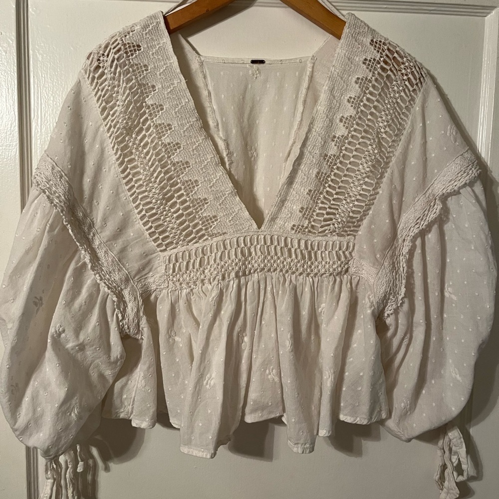 Free people peasant blouse size medium